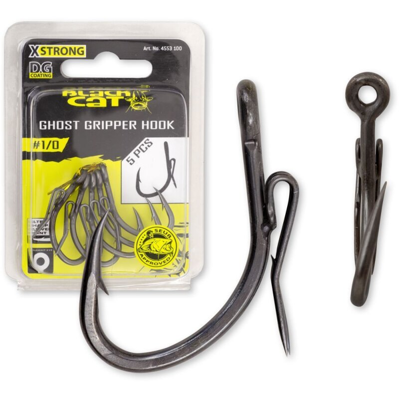 BLACK CAT Ghost Gripper-Haken DG Coating Gr.2/0 5Stk. BLACK CAT Ghost Gripper-Haken DG Coating Gr.2/0 5Stk.