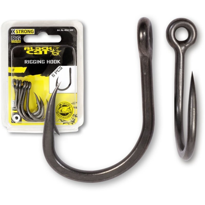 BLACK CAT Rigging Haken DG Coating Gr.4/0 6Stk. BLACK CAT Rigging Haken DG Coating Gr.4/0 6Stk.