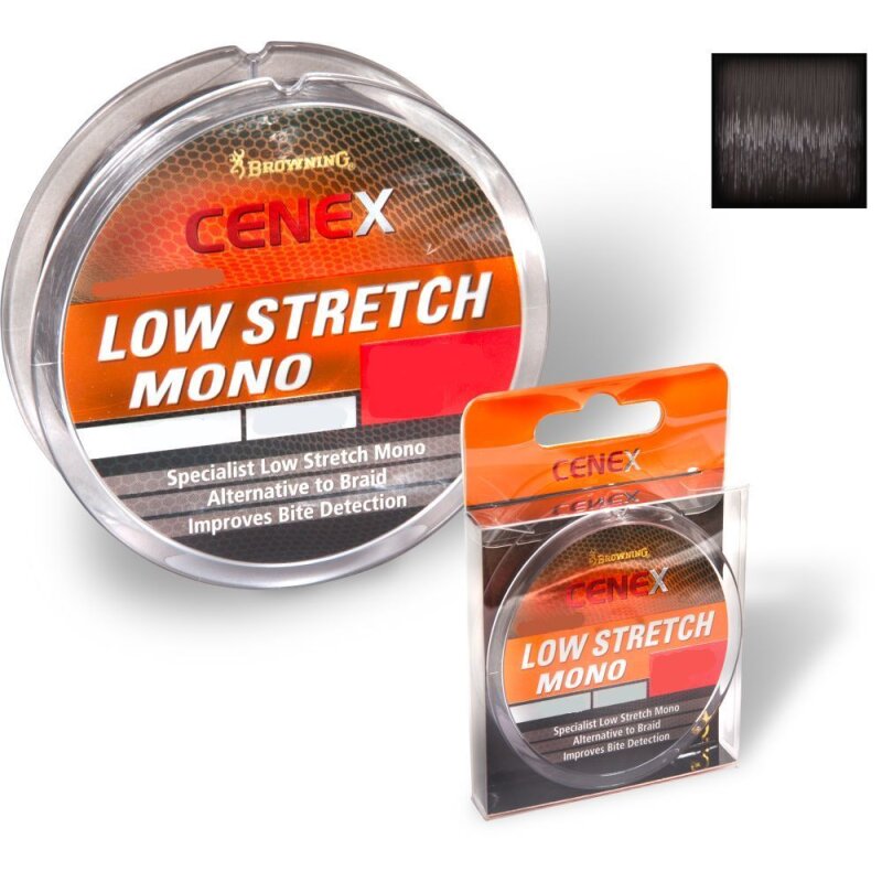 BROWNING Cenex Low Stretch Mono 0,2mm 3,85kg 150m Schwarz (0,03 € pro 1 m)
