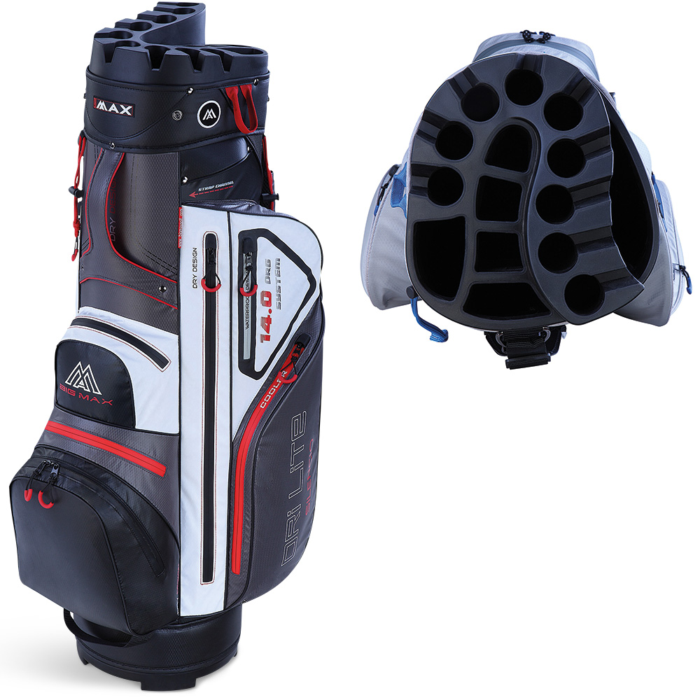 'Big Max Dri Lite Silencio Cartbag grau/schwarz/weiss/rot' 'Big Max Dri Lite Silencio Cartbag grau/schwarz/weiss/rot' von Big Max