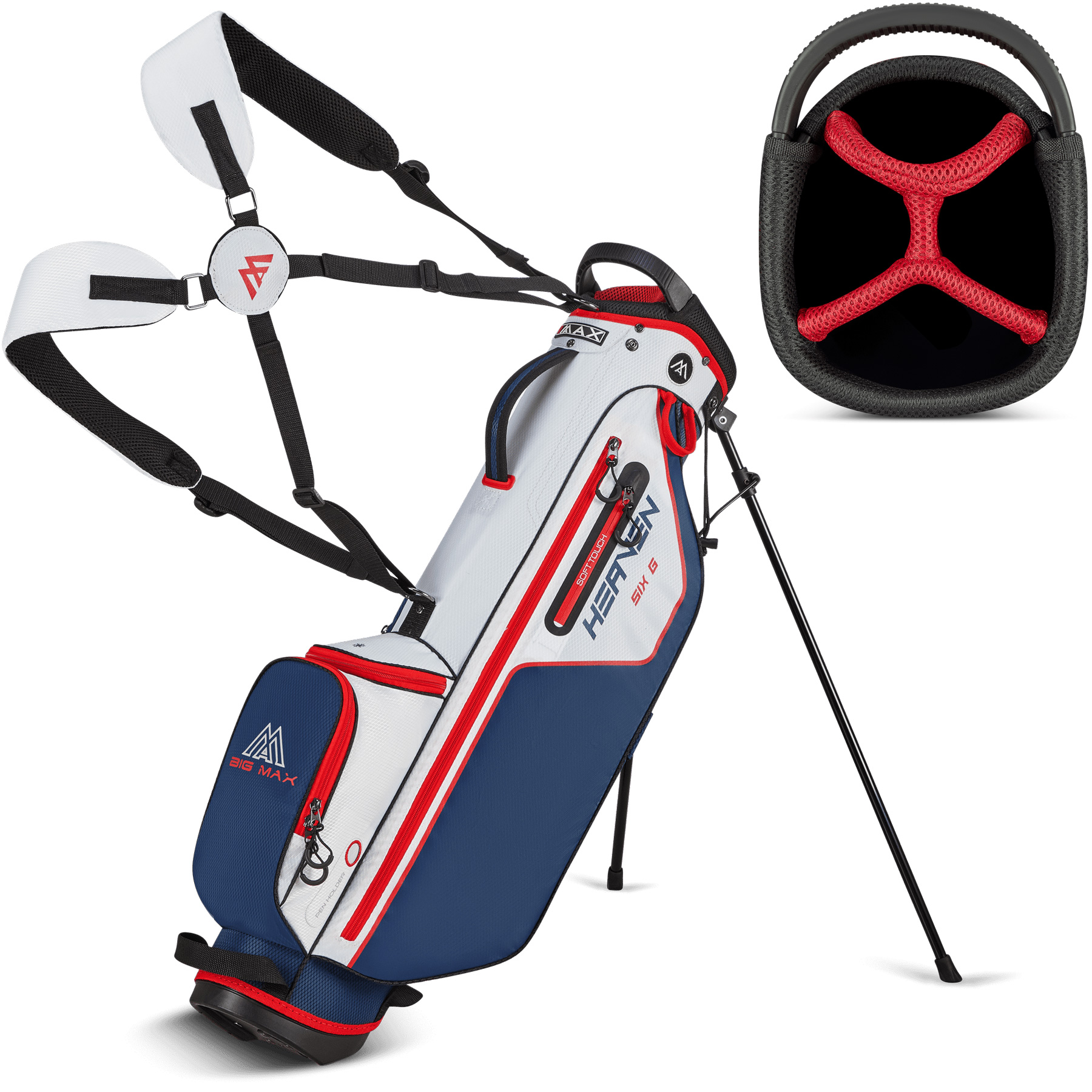 'Big Max Heaven SIX G Standbag weiss/navy/rot' 'Big Max Heaven SIX G Standbag weiss/navy/rot' von Big Max