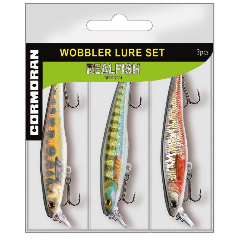 CORMORAN Realfish Lure Set Mixed 2 7cm Weißfisch Bachforelle Barsch...