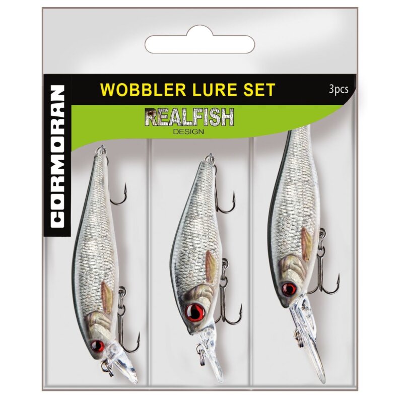 CORMORAN Realfish Lure Set Roach 5,5cm 6,5cm 7cm Roach 3Stk.