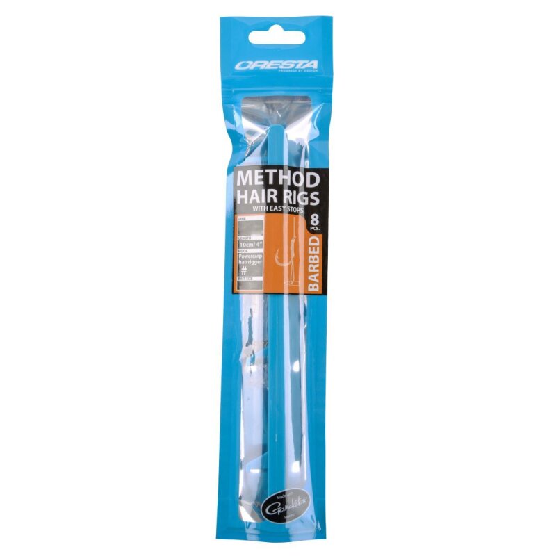 CRESTA Method Hair Rigs+Stop Gr.14 0,22mm 10cm 8Stk. CRESTA Method Hair Rigs+Stop Gr.14 0,22mm 10cm 8Stk.