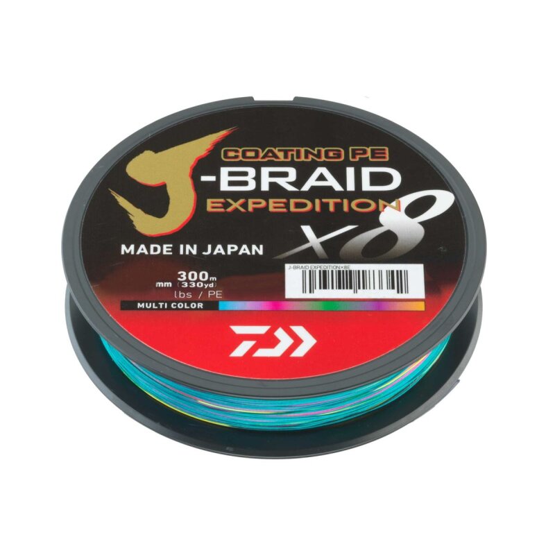 DAIWA J-Braid Expedition X8E 0,2mm 16kg 300m Multi Color