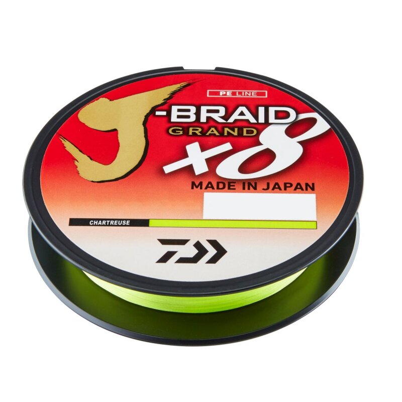 DAIWA J-Braid Grand X8E 0,24mm 22kg 1350m Chartreuse (0,07 € pro 1 m)
