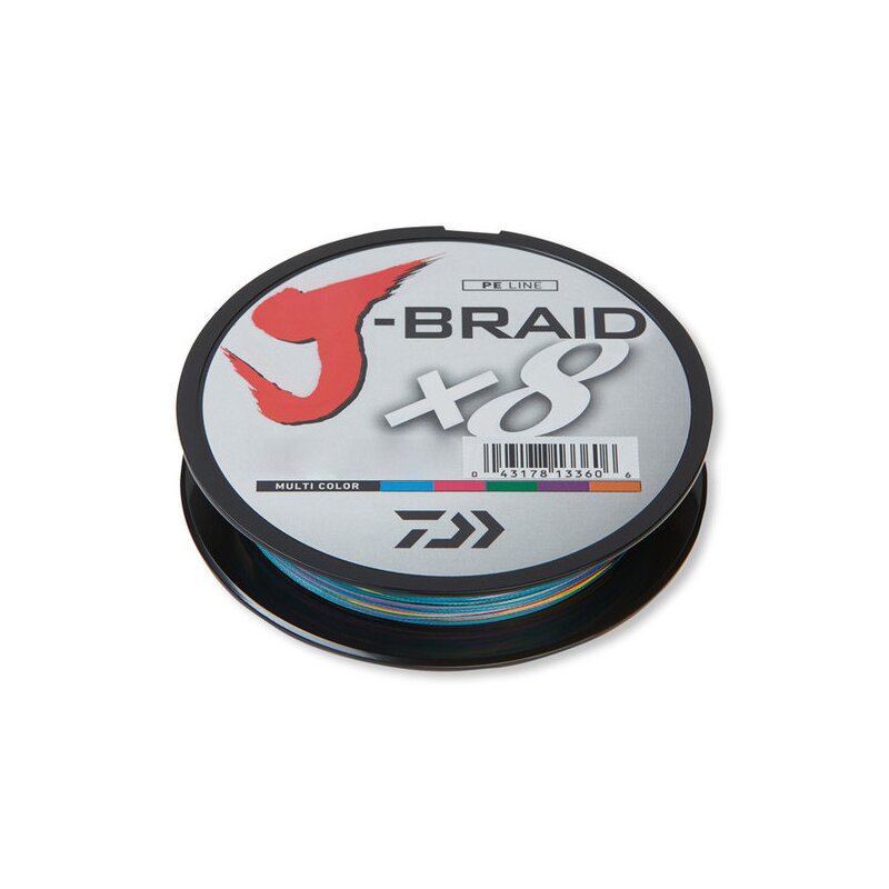 DAIWA J-Braid X8 0,1mm 6kg 300m Multi-Color (0,09 € pro 1 m)