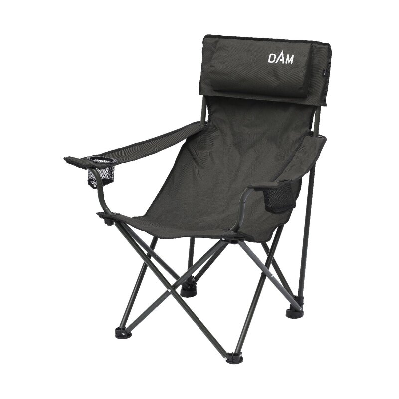 DAM Foldable Chair with Bottle Holder Steel DAM Foldable Chair with Bottle Holder Steel