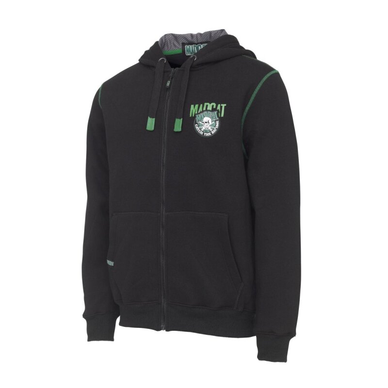 DAM MADCAT Badge Logo Zip Hoodie L Black Caviar DAM MADCAT Badge Logo Zip Hoodie L Black Caviar