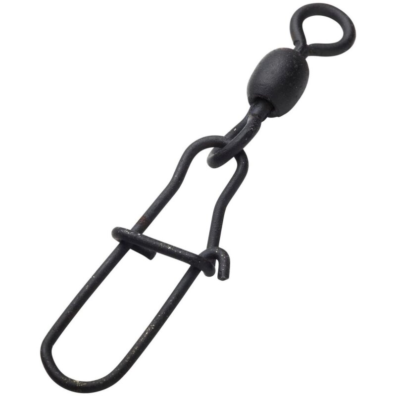 DAM Madcat Stainless Crane Swivels with Snap Gr.1 90kg Black 5Stk. DAM Madcat Stainless Crane Swivels with Snap Gr.1 90kg Black 5Stk.