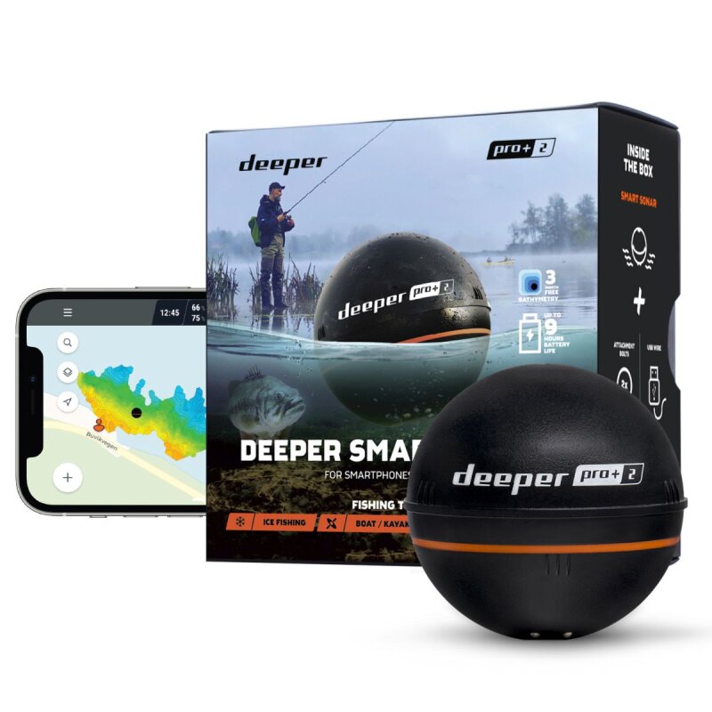 DEEPER Smart Sonar Pro+ 2.0 WIFI + GPS DEEPER Smart Sonar Pro+ 2.0 WIFI + GPS
