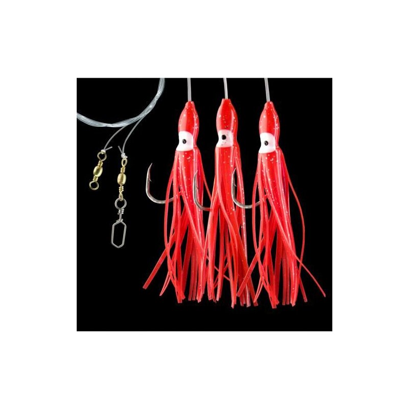 DEGA Dorsch-Vorfach (Octopus Gr.6/0 0,7mm Japan-Rot DEGA Dorsch-Vorfach (Octopus Gr.6/0 0,7mm Japan-Rot