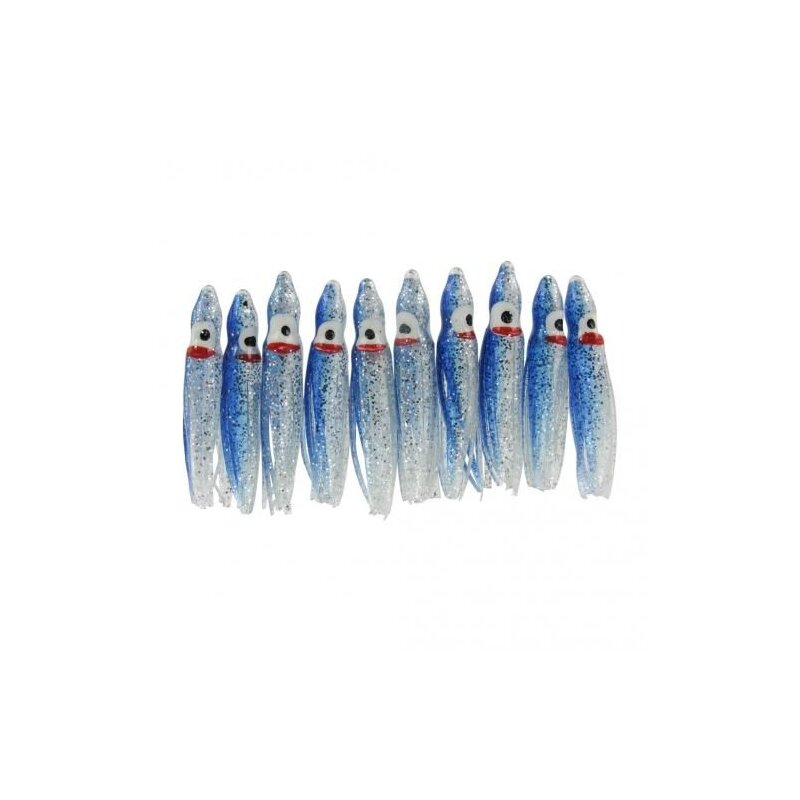 DEGA Octopus Beifänger 4,5cm Blau/Silber 10Stk. DEGA Octopus Beifänger 4,5cm Blau/Silber 10Stk.