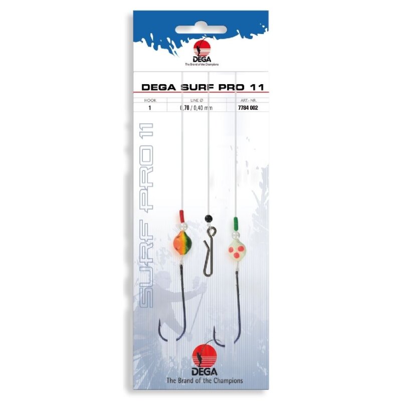 DEGA Surf Pro Brandungsvorfach 11 Gr.1 120cm 0,6mm 0,4mm DEGA Surf Pro Brandungsvorfach 11 Gr.1 120cm 0,6mm 0,4mm