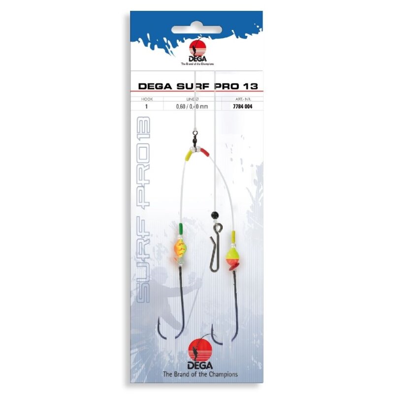 DEGA Surf Pro Brandungsvorfach 13 Gr.1 120cm 0,6mm 0,4mm