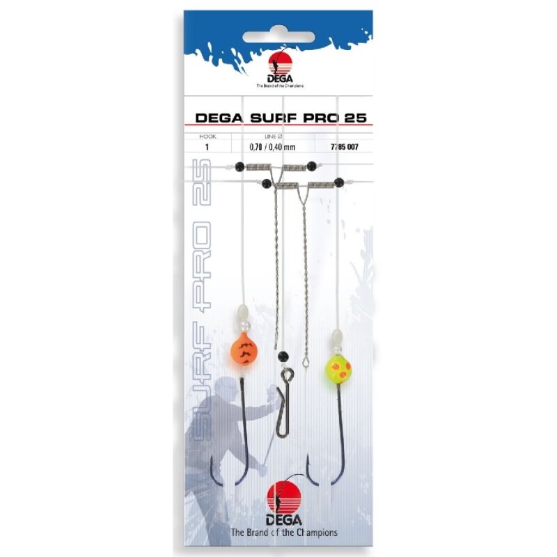 DEGA Surf Pro Brandungsvorfach 25 Gr.1 135cm 0,7mm 0,4mm DEGA Surf Pro Brandungsvorfach 25 Gr.1 135cm 0,7mm 0,4mm