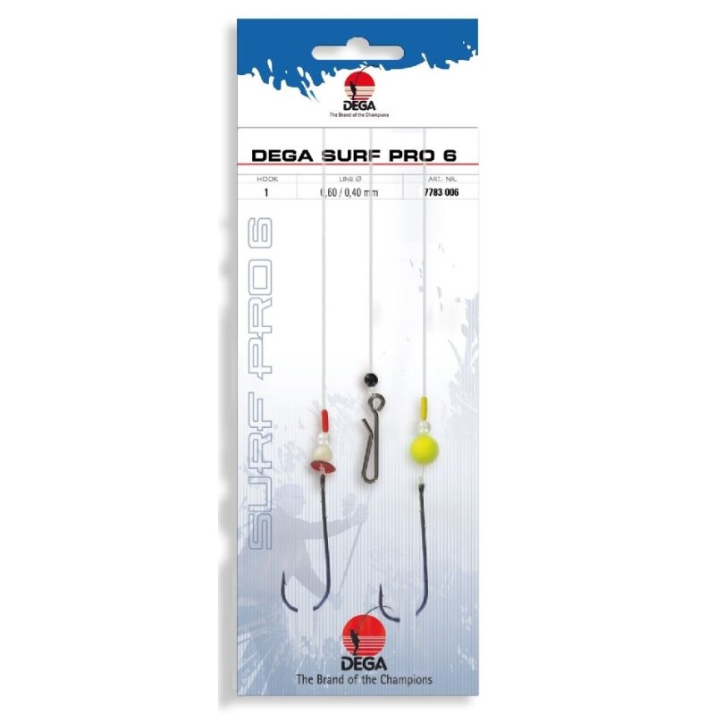 DEGA Surf Pro Brandungsvorfach 6 Gr.1 90cm 0,6mm 0,4mm DEGA Surf Pro Brandungsvorfach 6 Gr.1 90cm 0,6mm 0,4mm