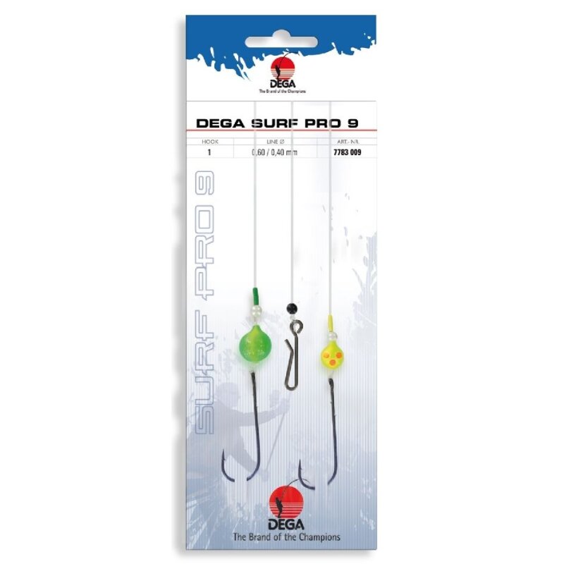 DEGA Surf Pro Brandungsvorfach 9 Gr.1 120cm 0,6mm 0,4mm DEGA Surf Pro Brandungsvorfach 9 Gr.1 120cm 0,6mm 0,4mm
