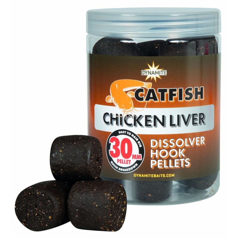 DYNAMITE BAITS Catfish Chicken Liver Dissolver Hook Pellets 30mm DYNAMITE BAITS Catfish Chicken Liver Dissolver Hook Pellets 30mm