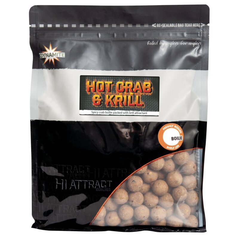 DYNAMITE BAITS Boilies Hot Crab & Krill 26mm 1kg (14,15 € pro 1 kg)