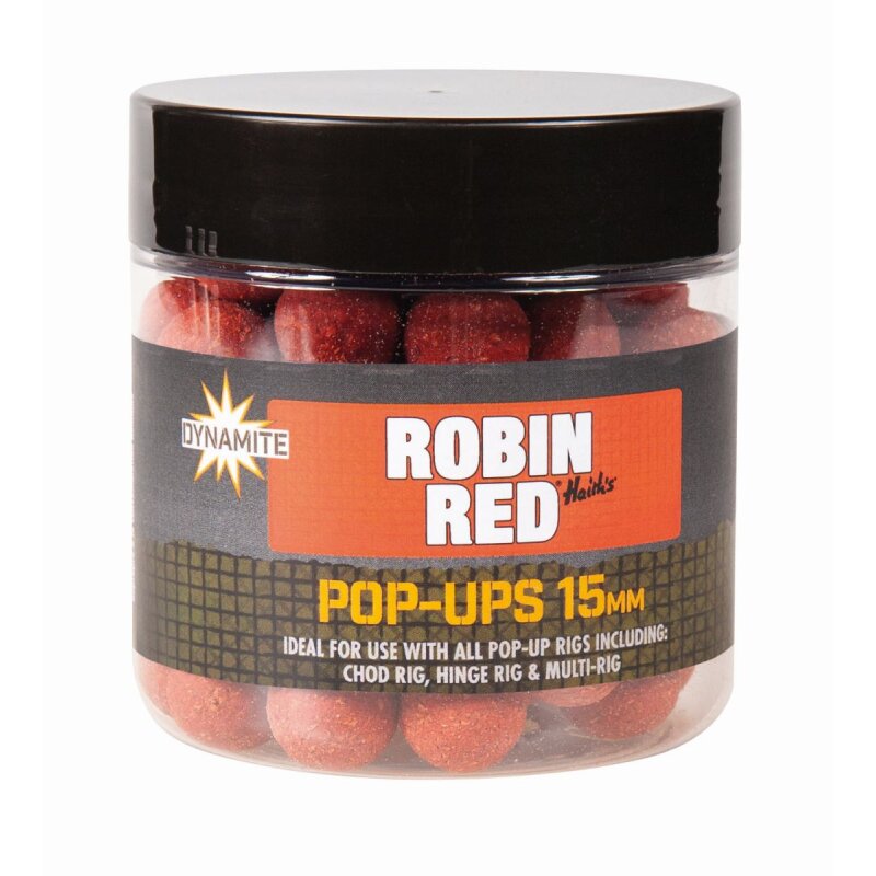 DYNAMITE BAITS Robin Red Fluro Pop Ups 15mm 70g Dunkelrot (130,57 € pro 1 kg)