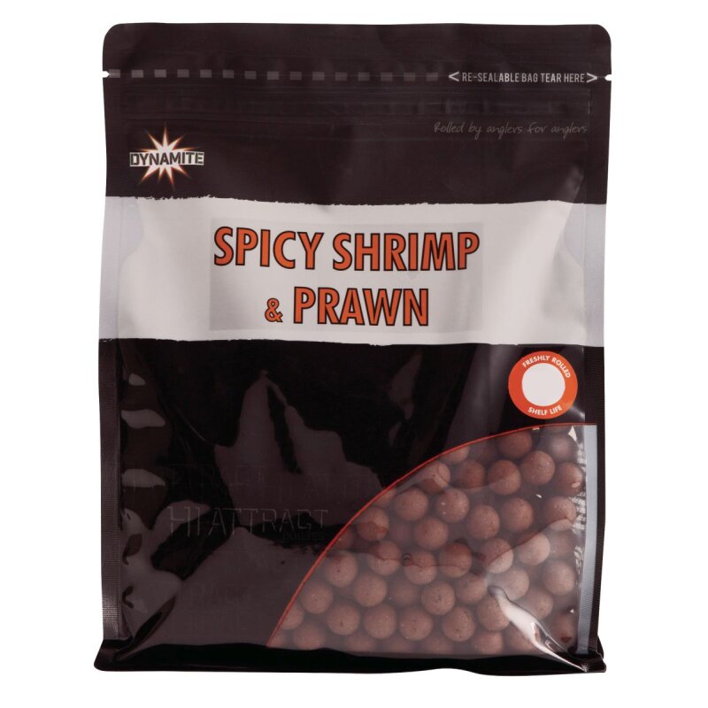 DYNAMITE BAITS Boilies Spicy Shrimp & Prawn 20mm 1kg (12,16 € pro 1 kg)