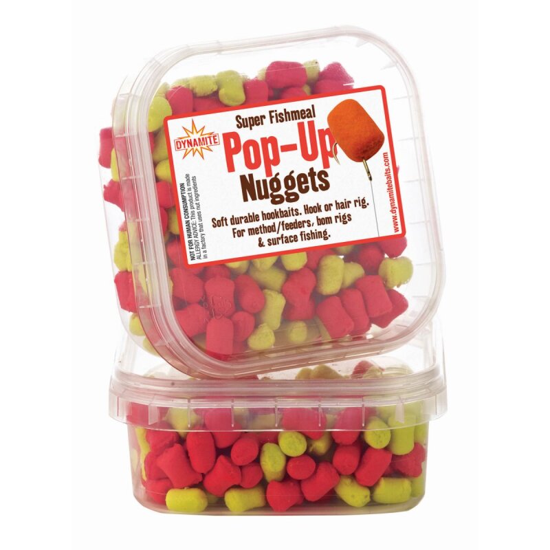 DYNAMITE BAITS Super Fishmeal Nuggets Pop Up 60g Rot/Gelb (101,33 € pro 1 kg)