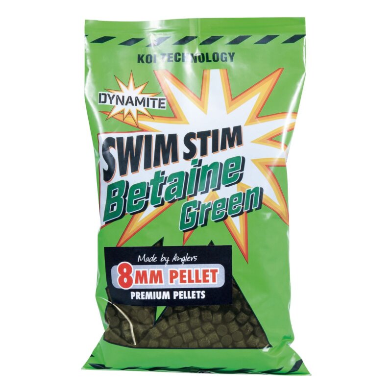 DYNAMITE BAITS Swim Stim Pellets Betaine Green 8mm 900g (7,28 € pro 1 kg)