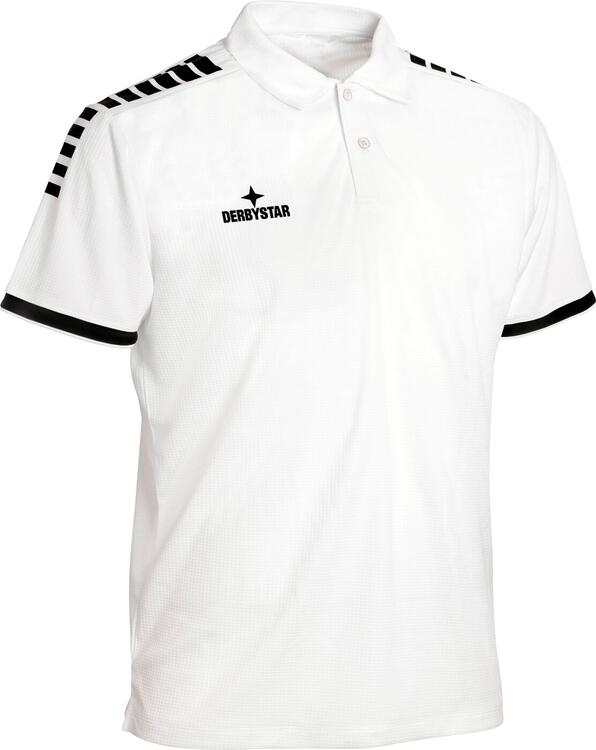 Derbystar Primo Polo-Shirt 6045099120 weiss schwarz - Gr. XXXXXL