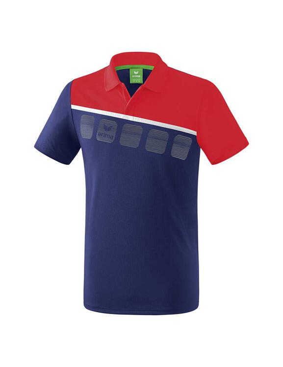 Erima 5-C Poloshirt Erwachsene new navy/rot/wei? 1111907 Gr. L