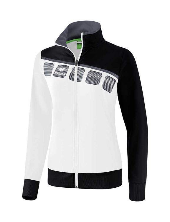 Erima 5-C Pr?sentationsjacke Damen wei?/schwarz/dunkelgrau 1011912...