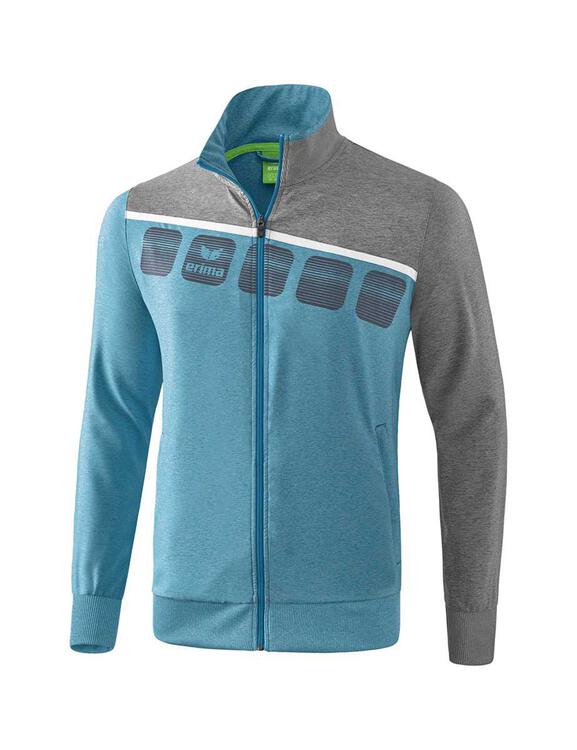 Erima 5-C Pr?sentationsjacke Erwachsene oriental blue melange/grau...