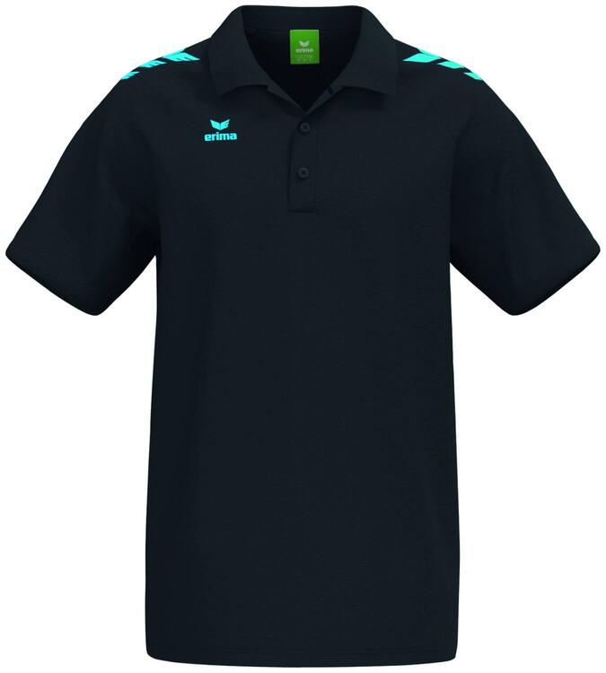 Erima CMPT 3 Wings Poloshirt schwarz/curacao - Gr. M