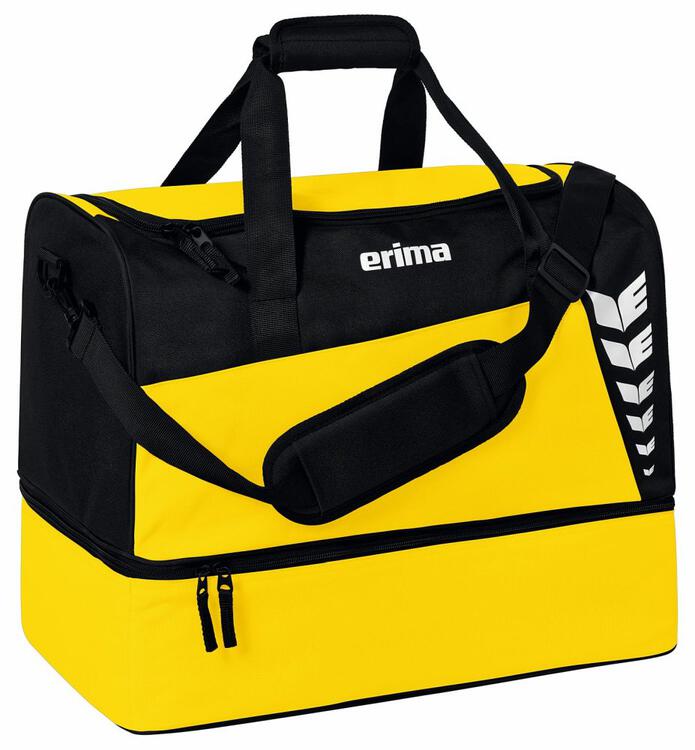 Erima SIX WINGS Sporttasche mit Bodenfach 7232313 gelb/schwarz - Gr. L