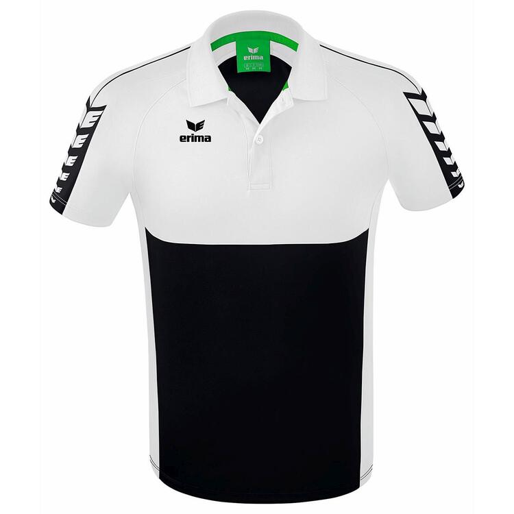 Erima Six Wings Poloshirt 1112201 schwarz/wei? S