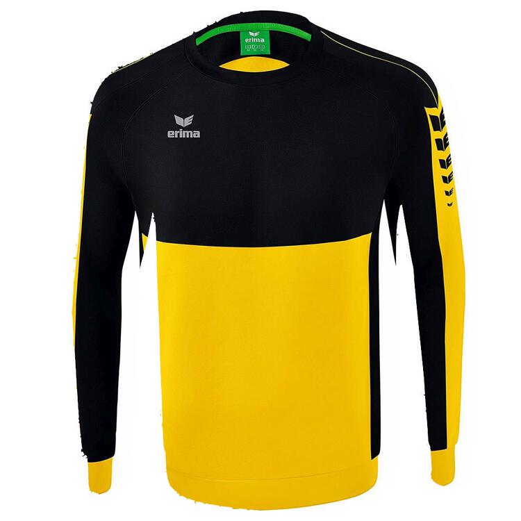 Erima Six Wings Sweatshirt 1072201 gelb/schwarz L