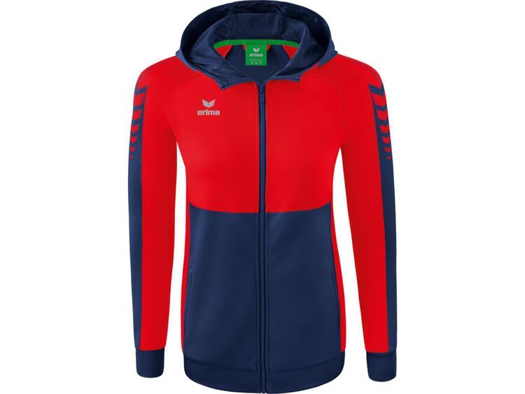 Erima Six Wings Trainingsjacke mit Kapuze 1032220 new navy/rot -...