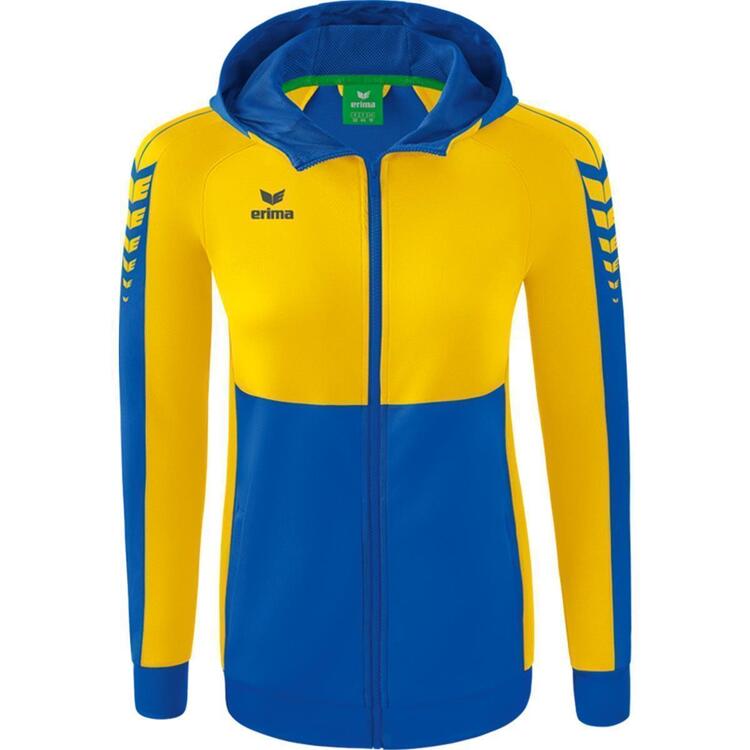 Erima Six Wings Trainingsjacke mit Kapuze 1032221 new royal/gelb -...