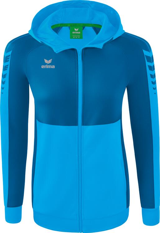 Erima Six Wings Trainingsjacke mit Kapuze 1032222 curacao/mykonos -...