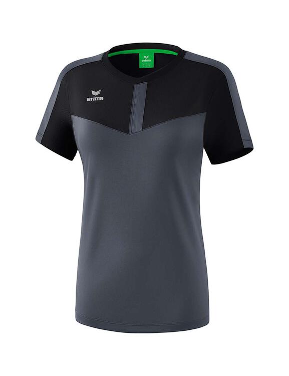 Erima Squad T-Shirt schwarz/slate grey Damen 1082014 Gr. 44