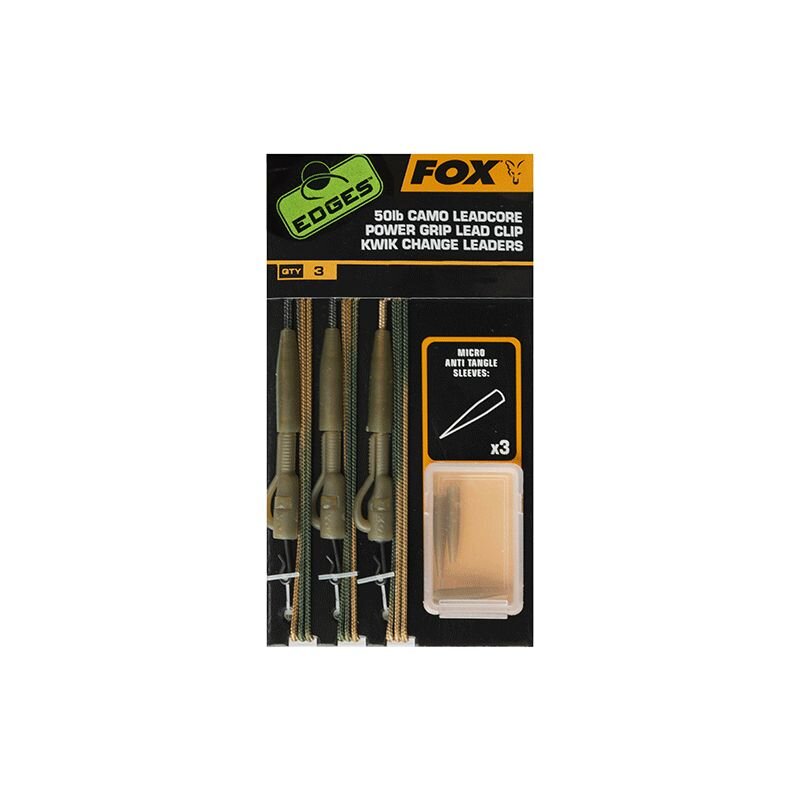 FOX Edges 50lb Camo Leadcore Power Grip Lead Clip Kwik Change... FOX Edges 50lb Camo Leadcore Power Grip Lead Clip Kwik Change...