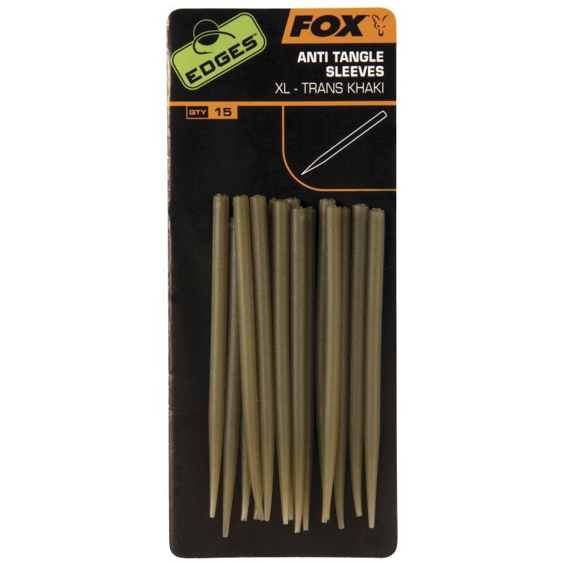 FOX Edges Anti-tangle Sleeve XL Trans Khaki 15Stk. FOX Edges Anti-tangle Sleeve XL Trans Khaki 15Stk.