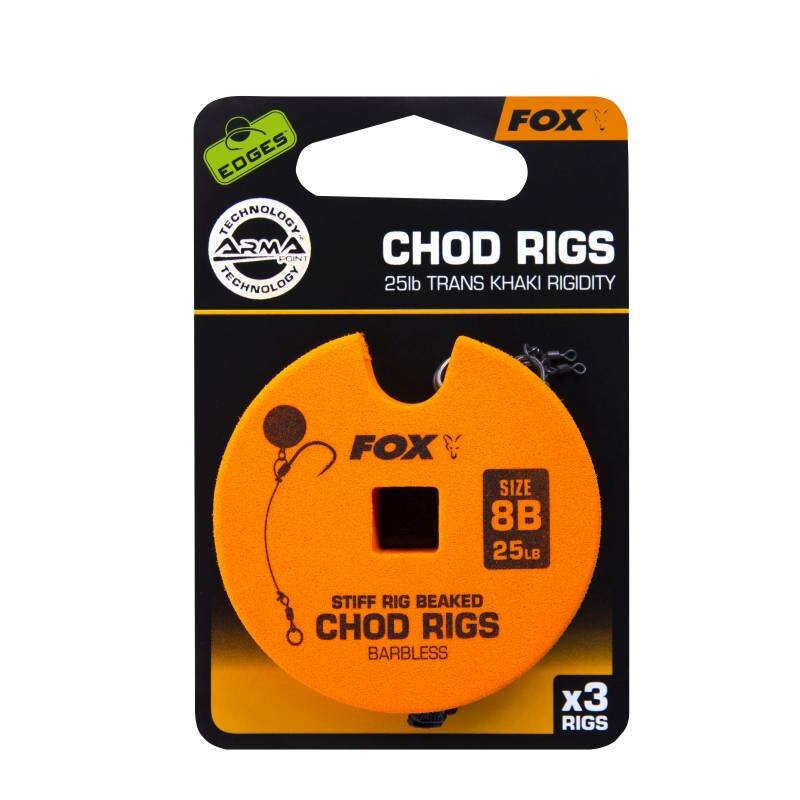 FOX Edges Armapoint Standard Chod Rigs Standard Barbless Gr.8...