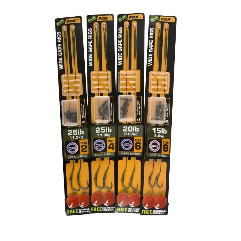 FOX Edges Armapoint Wide Gape Ready Rigs Gr.6 9,1kg Weedy Green 2Stk. FOX Edges Armapoint Wide Gape Ready Rigs Gr.6 9,1kg Weedy Green 2Stk.