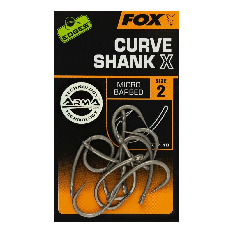 FOX Edges Curve Shank X Gr.2 10Stk. FOX Edges Curve Shank X Gr.2 10Stk.