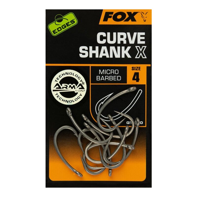 FOX Edges Curve Shank X Gr.4 10Stk. FOX Edges Curve Shank X Gr.4 10Stk.