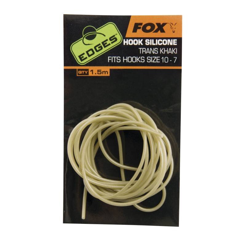 FOX Edges Hook Silicone Gr.10-7 1,5m Trans Khaki (2,43 € pro 1 m)