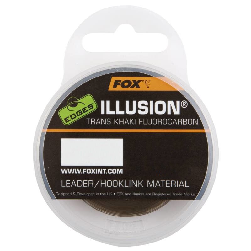 FOX Edges Illusion Hooklink 0,4mm 9,1kg 50m Trans Khaki (0,38 € pro 1 m)