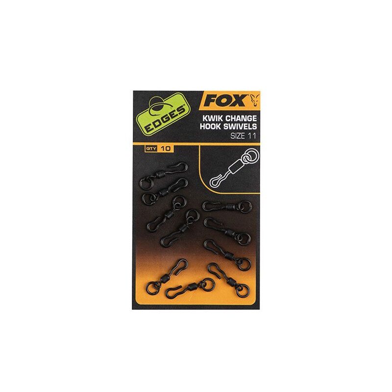 FOX Edges Kwik Change Hook Swivels Gr.11 10Stk. FOX Edges Kwik Change Hook Swivels Gr.11 10Stk.