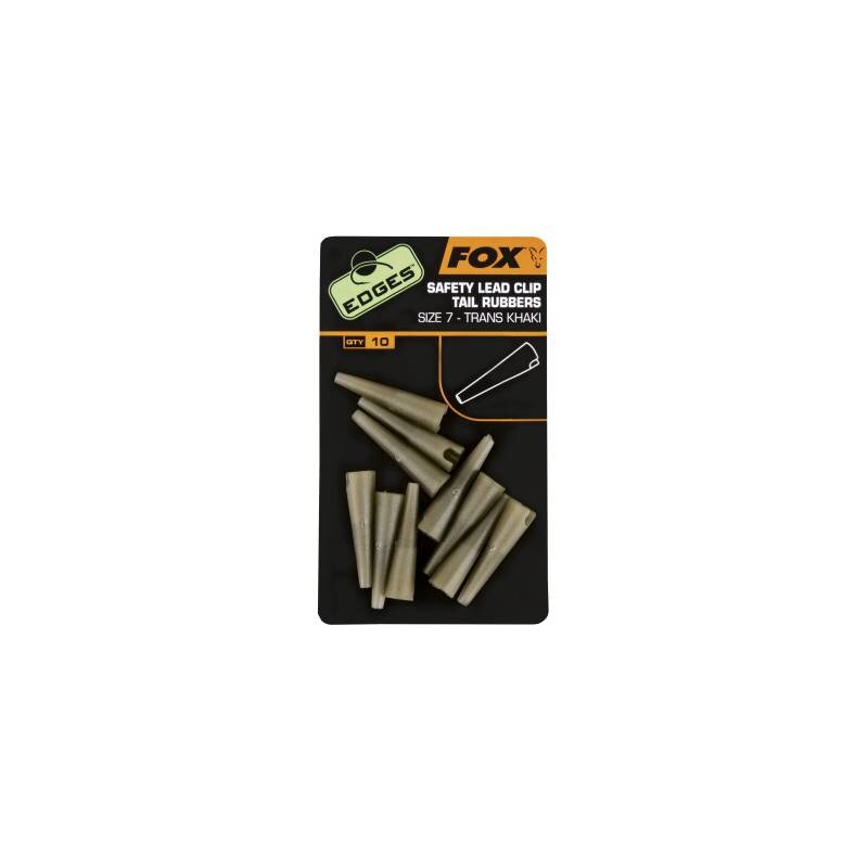 FOX Edges Lead Clip Tail Rubbers Gr.7 Trans Khaki 10Stk. FOX Edges Lead Clip Tail Rubbers Gr.7 Trans Khaki 10Stk.